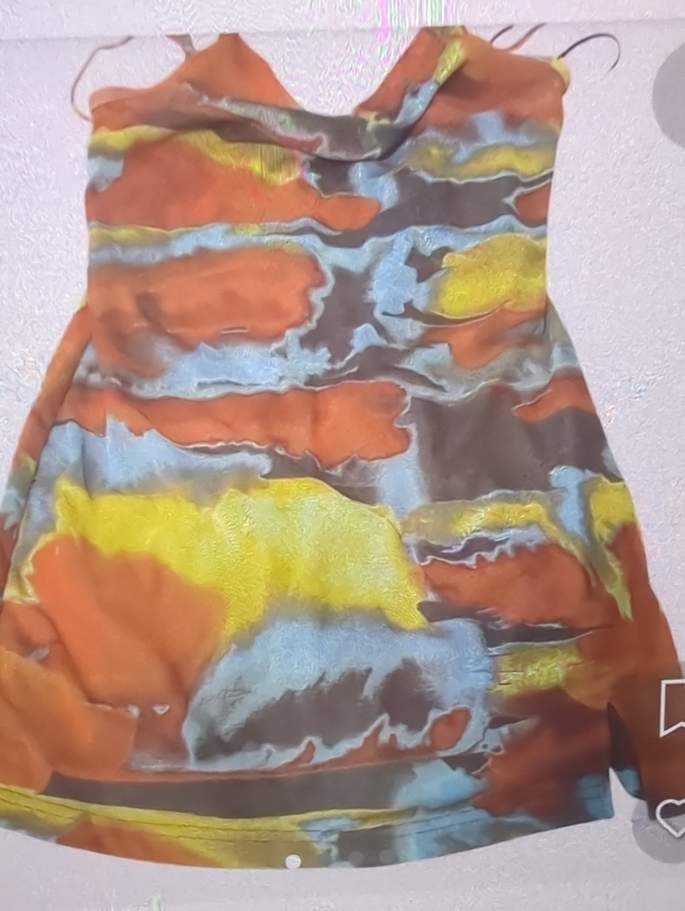 Forever 21 Orange, Yellow & Blue Abstract Mini Dress